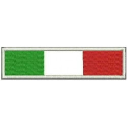 Patch Bandiera Italia cm 10 x 2 Toppa Ricamata Ricamo Italy -191
