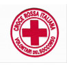 Croce Rossa Italia CRI VOLONTARI cm 7,5 Diametro Toppa Ricamo -815